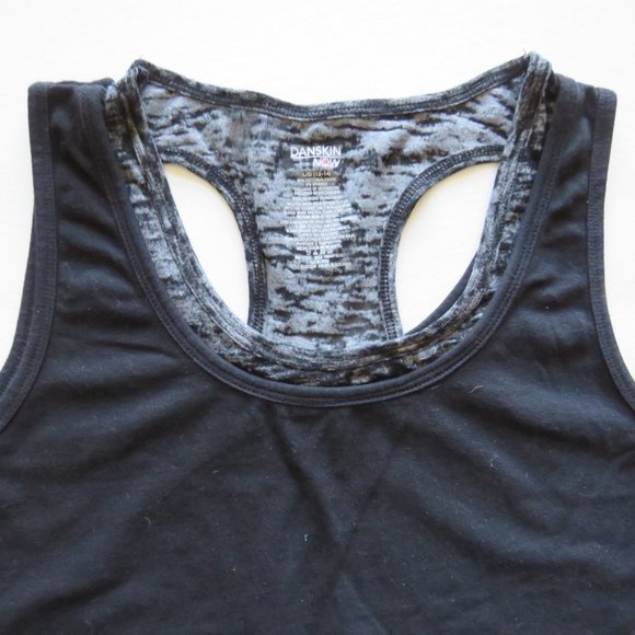 Danskin Now Black Gray Women’s Sleeveless Exercise Tank Top size L - Picture 6 of 7